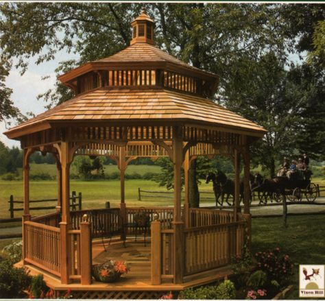 Vixen Hill Gazebo Large Gazebo, Diy Gazebo, Small Pergola, Pergola Diy, Hot Tub Gazebo, Gazebo Plans, Cheap Pergola, Pergola Swing, Wooden Gazebo