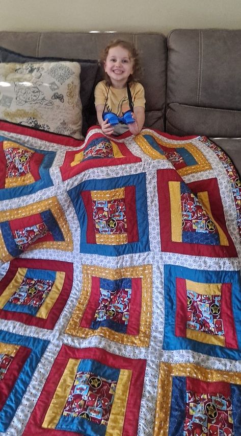 Quilt Along with Pat Sloan | I am so happy that my grandson is enjoying his Spiderman quilt. | Facebook Spiderman Quilt, Superhero Quilt, Fun Watch, My Grandson, I Am So Happy, Spider Woman, Latest Video, So Happy, Sewing Projects