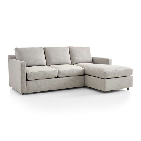 Barrett 3-Seat Queen Reversible Sleeper Sofa + Reviews | Crate and Barrel Comfortable Sleeper Sofa, Comfortable Mattress, Galaxy Fabric, Sectional Sleeper Sofa, Sofa Review, Sleeper Sectional, Sectional Sofa Couch, Contemporary Fabric, Comfort Mattress