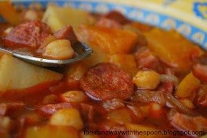 The Fork Ran Away with the Spoon: Potaje de Garbanzo / Cuban Chickpea and Chorizo Stew Shank Ham, Chorizo Stew, Pork Shank, Spanish Chorizo, Boricua Recipes, Cuban Cuisine, Paprika Pork, Ham Steaks, Chickpea Stew