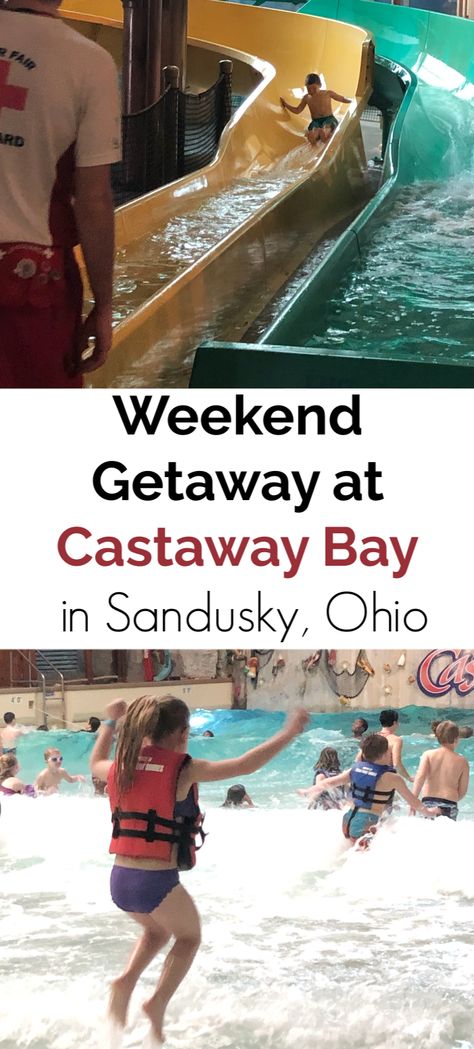 Weekend Getaway at Castaway Bay in Sandusky, Ohio Castaway Bay Sandusky Ohio, Indoor Water Park, Escaping Reality, Sandusky Ohio, Wave Pool, Indoor Waterpark, Welcome To The Family, Indoor Activities, Holiday Activities