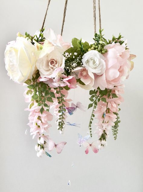 MeMyMemories Flower Mobile, Nursery Mobile, Baby Girl Mobile, Princess Mobile, Floral Mobile Flower Crib Mobile, Diy Floral Mobile, Flower Mobile Nursery, Flower Baby Mobile, Fairy Mobile, Floral Mobile, Fairy Nursery, Pink Mobile, Diy Baby Mobile