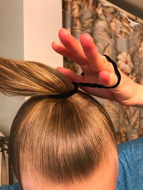 Easy Dance Bun Hairstyles, Dance Buns For Long Hair, Quick Ballet Bun, Cinderella Bun Tutorial, How To Do A Bun For Ballet, How To Make A Ballerina Bun, Ballet Bun With Braid, Bun Hairstyles Ballet, Classic Ballet Bun