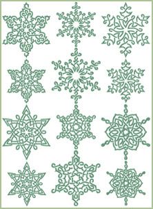 AnnaBoveEmbroidery.com Free Machine Embroidery Designs: Snowflakes In Celtic Style Celtic Snowflake Tattoo, Celtic Snowflake, Snowflakes Embroidery, Celtic Embroidery, Celtic Quilt, Knot Embroidery, Snowflake Embroidery, Celtic Patterns, Embroidery Christmas