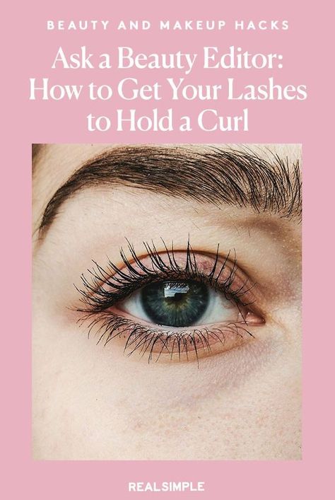 On this week's Ask a Beauty Editor, Real Simple's beauty editor Hana Hong and makeup artists explain how to curl lashes and how to keep lashes curled all day. #beautyhacks #beautytips #details #makeuphacks #realsimple #womensfashion Keep Lashes Curled All Day, How To Keep Eyelashes Curled, How To Curl Straight Eyelashes, How To Keep Your Eyelashes Curled, How To Keep Your Lashes Curled All Day, Curling Eyelashes Tips, How To Keep Lashes Curled All Day, How To Keep Eyelashes Curled All Day, How To Curl Your Lashes