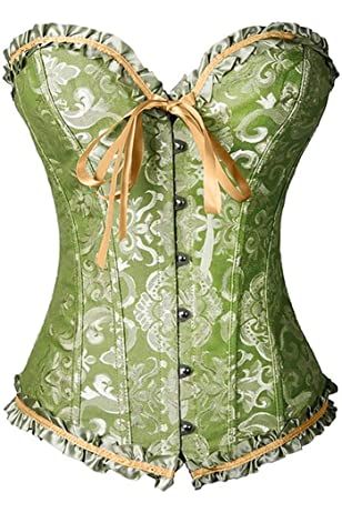 Corset Verde, Bustier Top Corsets, Corset Bustier Top, Fashion Corset, Corset Boning, Lace Up Corset, Mens Pajamas Set, Corset Bustier, Overbust Corset