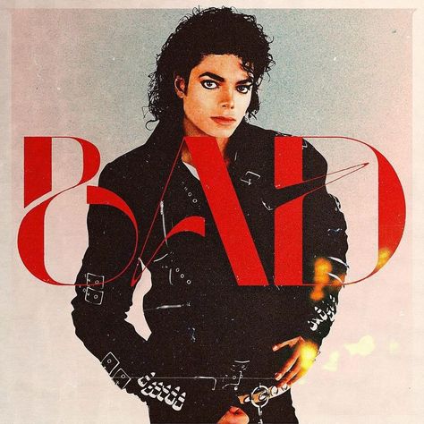 Jackson Bad, Fav Celebrities, Michael Jackson Bad, Type Posters, Album Cover Design, Album Cover Art, King Of Pops, Art Club, Album Art