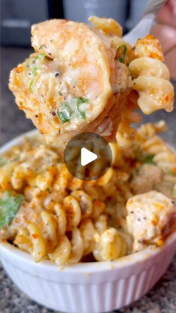 6.6K views · 1.5K likes | Dwalette King on Instagram: "#ThrowbackThursday➡️ Chicken and Shrimp Caesar Pasta Salad🔥 I had to repost this pasta salad video ! It was one of my most viral posts last year.. Also, this was a viral food trend all over social media ! I was inspired by @mealsbydesha2 ! It was soo good! Definitely try this out ! Recipe is below ⬇️ 

👉🏾Click th e link in my bio to purchase my Wing Recipe Ebook Vol.1 and other individual recipes🥰
👉🏾Follow @platedbydee for more amazing food content and recipes just like this one 🥰

Ingredients 
8 oz Rotini Pasta 
1 bottle Simple Truth Parmesan Caesar Dressing 
1/2 Bottle Olive Garden Parmesan Ranch Dressing 
5 slices of thick cut bacon
Croutons 
Shredded Parmesan Cheese 
3 boneless chicken thighs 
15 -18 jumbo shrimp 
4-5 leaves Parmesan Ranch Dressing, Rotini Pasta Recipes, Individual Recipes, Crawfish Dishes, Parmesan Ranch, Shrimp Pasta Salad, Caesar Pasta Salad, Seafood Salad Pasta, Caesar Pasta