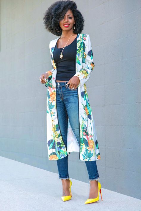 Kimono Outfit Ideas, Duster Outfit, Long Kimono Jacket, Kimono Outfits, Kimono Sleeve Dress, Style Pantry, Kimono Outfit, Mode Kimono, Latest Ankara Styles