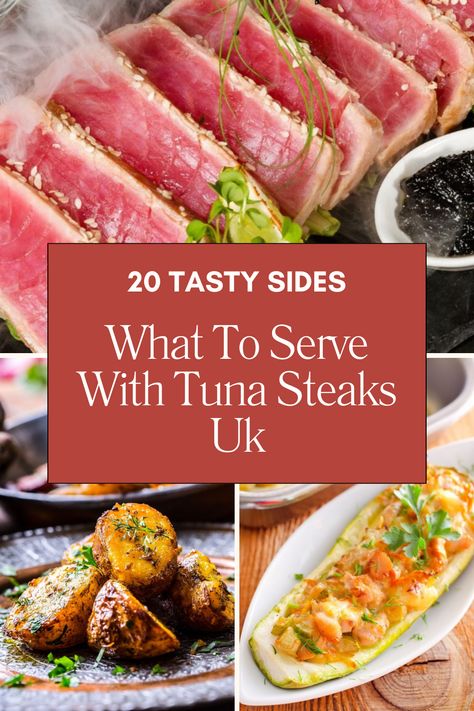 What To Serve With Tuna Steaks Uk ( 20 Tasty Sides) Sides For Tuna Steak, Tuna Steak Sides, Tuna Side Dish, Tuna Steak Side Dishes, Fresh Tuna Steak Recipes, Blackened Tuna, Steak Sides, Ahi Tuna Steak, Tuna Steak Recipes