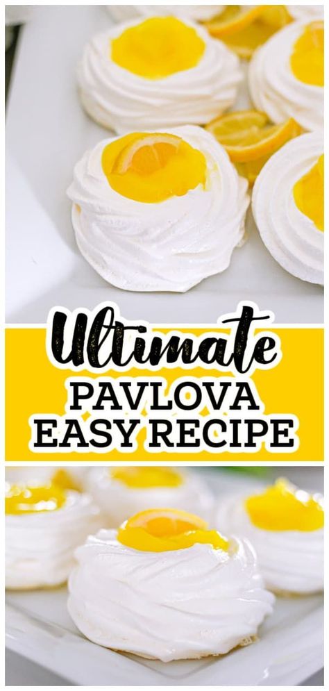 Experience the delight of homemade Easy Pavlova. With its soft marshmallow & crispy meringue, this elegant pavlova recipe is heavenly! Easy Pavlova Recipe Simple, Mini Pavlova Recipe, Easy Pavlova Recipe, Pavlova Easy, Easy Pavlova, Pavlova Recipes, Easy Meringue Recipe, Marshmallow Dessert, Easy Meringues