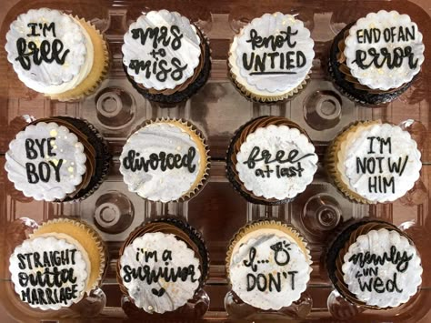 99 divorce cake ideas you have to see to believe! - Divorce Club Divorce Cupcakes For Women, Divorce Cookies Funny, Divorce Cupcakes, Divorce Party Food Ideas, Divorce Cake For Men, Divorce Party Ideas For Men, Divorce Cake Ideas, Divorce Cakes For Women, Divorce Cookies