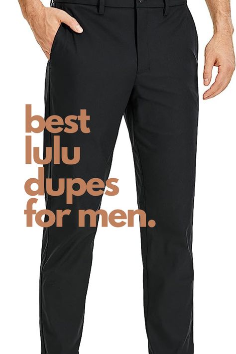 Best Lululemon Dupes for Men on Amazon Lululemon Commission Pant Outfit Men, Mens Lululemon Pants, Lulu Abc Pants Outfit Men, Lululemon Pants Men, Mens Lululemon Outfit, Lulu Lemon Joggers, Best Mens Pants, Lululemon Dress, Lulu Pants