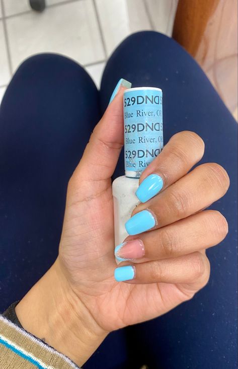 Dnd Light Blue, River Nails, Nails Dnd, Blue Pedicure, Nail Options, Dnd Gel Polish, Nice Nails, Nail Polish Swatches, Blue River