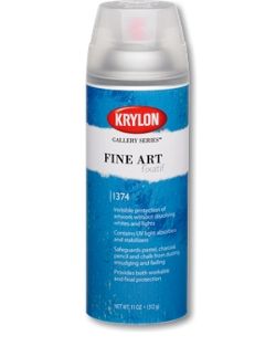 Krylon Fine Art Fixative is a low solid fixative that provides invisible protection to fragile dry media without dissolving whites and lights. Protects against dusting, smudging and fading.     Contains UV light absorbers and stabilizers; safeguards from dusting, smudgin and fading     For use on fine art - pastel, charcoal, pencil, chalk and more     Provides both workable and final protection Dry to touch:     10-15 minutes Dry to handle:     After 2 hours Art Fixatives, Krylon Spray Paint, Charcoal Pencil, Light Filters, Drawing Supplies, Artist Paint, Charcoal Drawing, Uv Light, Painting Supplies