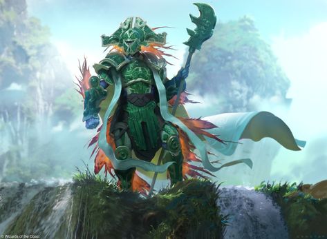 ArtStation - Jace's Sentinel - Magic the Gathering, Alex Konstad Fairy Rpg, Mtg Merfolk, Alex Konstad, Fantasy Beings, Armor Inspiration, Underwater Kingdom, Mtg Art, Concept Art World, Goblin King