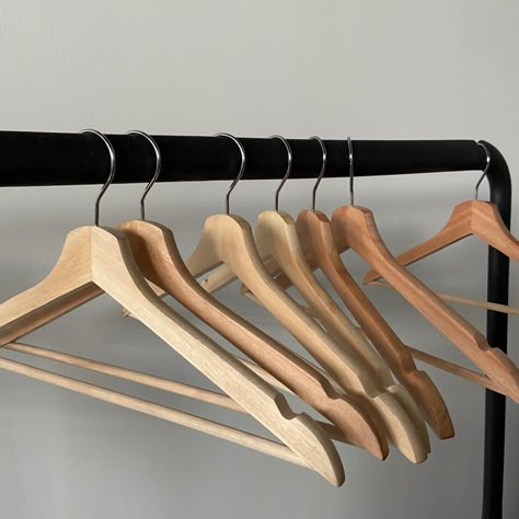 Clothes Hangers Aesthetic, Clothing Hanger Aesthetic, Aesthetic Hangers, Hangers Aesthetic, Hanger Aesthetic, Room Wardrobe Design, Design Studio Workspace, Dorm Room Storage, Portfolio Design Layout