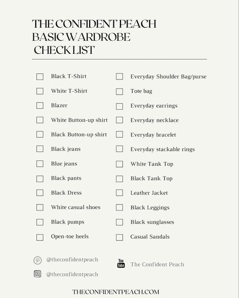 Elevating a basic wardrobe is so simple. Begin with basic pieces and accessorize with jewelry, heels, and a classic black blazer. This simple change can completely transform your look. Unsure about which pieces to start with for building a basic wardrobe? Grab a copy of my BASIC WARDROBE CHECKLIST. It’s perfect for beginners looking to kickstart their style journey or build a wardrobe from the ground up.  Link in bio 👆 #styleedit #basicwardrobe #elevatingoutfits #ootd Basic Wardrobe Essentials How To Build, Basic Jewelry Essentials, Look Good Everyday, Wardrobe Checklist, Basic Wardrobe Essentials, Leather Jacket Dress, Sanskrit Quotes, Black Button Up Shirt, Look Put Together