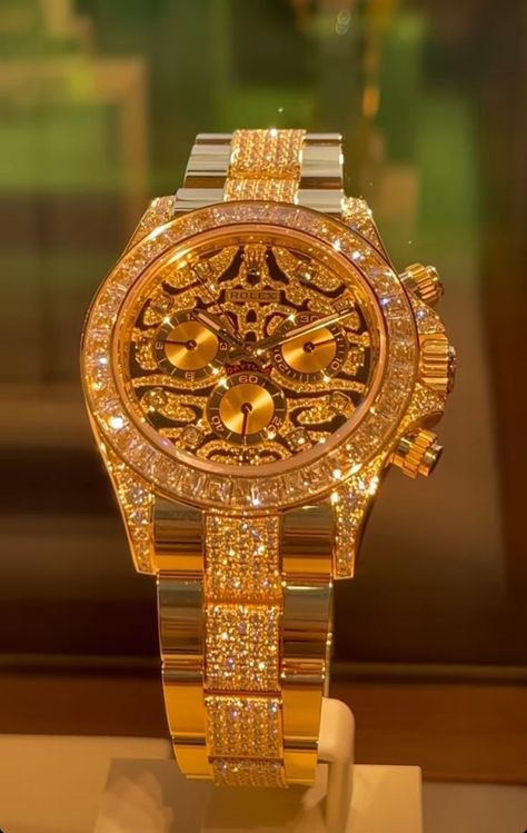 Rolex Watches Women Rose Gold, Gold Rolex Mens, Most Expensive Rolex, Rolex Diamond Watch, Diamond Watches Women, Rolex Diamond, Gold Diamond Watches, Rolex Watches Women, Fancy Watches