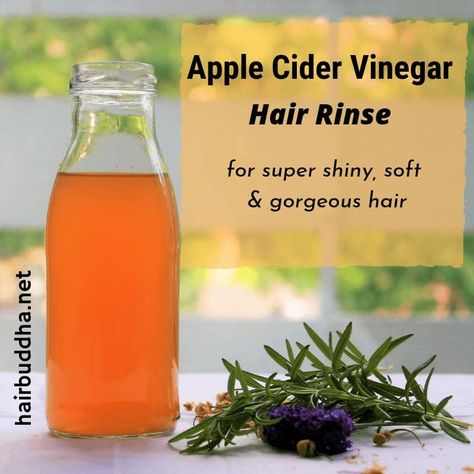 Apple Cider Vinegar Hair Rinse: For pH Balance, Shine and Conditioning - hair buddha Apple Cider Hair, Acv Hair Rinse, Acv Hair, Apple Cider Vinegar Hair, Apple Cider Vinegar Hair Rinse, Diy Apple Cider, Vinegar Hair Rinse, Vinegar For Hair, Apple Cider Vinegar Rinse