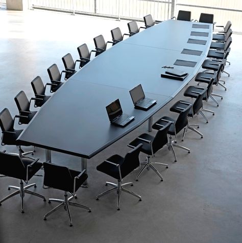 Conference Room Table Design, Boardroom Table Design, Executive Office Ideas, Conference Room Decor, Room Table Design, Modern Office Furniture Design, Office Design Inspo, Board Rooms, Negotiation Table