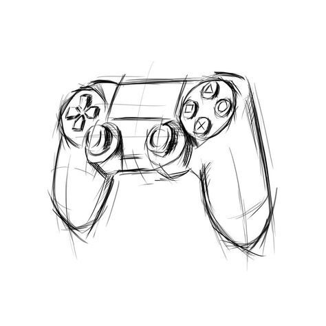 Gaming Drawings Ideas, Playing Video Games Drawing Reference, Video Game Controller Drawing, Gamer Sketch, Video Game Drawing, Gaming Drawing, Games Drawing, Video Game Drawings, Person Sketch