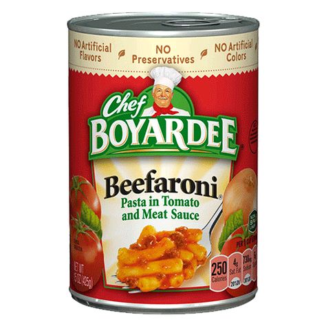 Beefaroni  - Delish.com Beef A Roni, Microwave Pasta, Beef Macaroni, Chef Boyardee, Pasta With Meat Sauce, Beef Lasagna, Filling Snacks, Lasagna Pasta, Beef Pasta