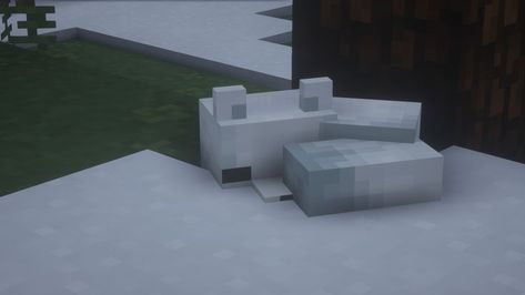 Arctic Fox Minecraft, Bsl Shaders Minecraft, Minecraft Screenshots Aesthetic, Arctic Fox Aesthetic, Mizunos 16 Craft, Arctic Fox Art, Minecraft Wolf, Fox Aesthetic, Minecraft W