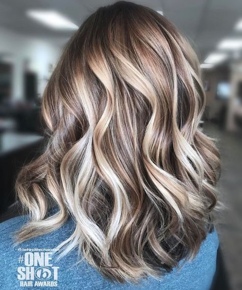 Colored Balayage, Platinum Balayage, Medium Ombre Hair, Dark Brown Hair With Blonde Highlights, Balayage Hair Color Ideas, Hairstyles Color, Balayage Hair Color, Hair Length Chart, Violet Hair