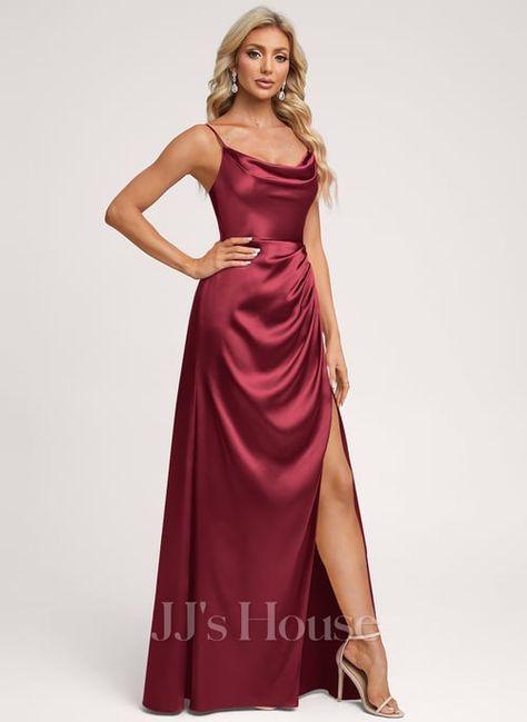 Rosewood Dress, Purple Bridesmaid, Satin Bridesmaid Dress, Maroon Purple, Purple Bridesmaid Dresses, Satin Bridesmaid Dresses, Stretch Satin, Bridesmaid Dress, Floor Length