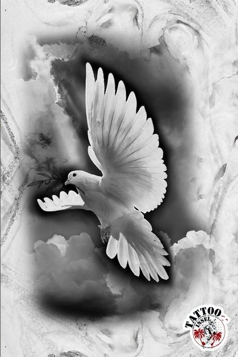 Christus Tattoo, Dove Tattoo Design, Dove Flying, Dove Tattoos, Heaven Tattoos, Christ Tattoo, Flying Tattoo, Dove Tattoo, Men Tattoos Arm Sleeve