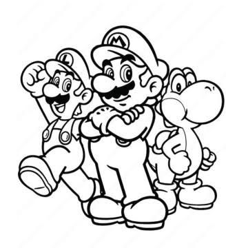 Mario And Luigi Drawing, Luigi Drawing, Drawing Black And White, Drawing Black, Mario And Luigi, Mario, Black And White, Pins, White