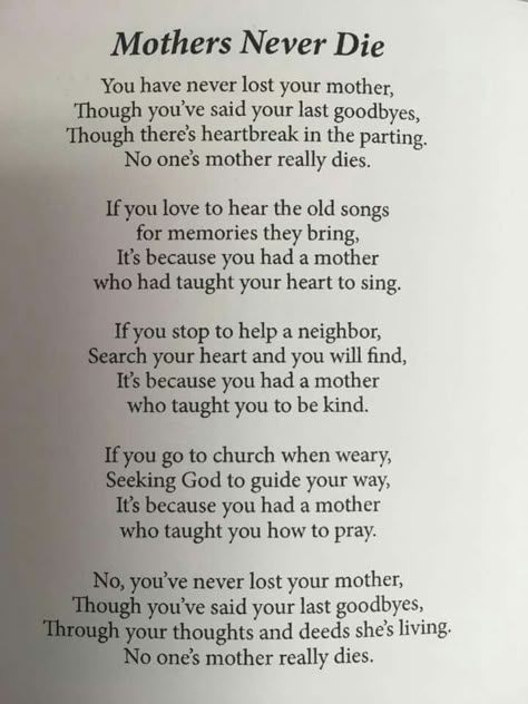 Poem For Obituary, Poems For Losing Your Mom, Poems About Mom In Heaven, Beautiful Obituaries, Losing A Mom Quotes Inspirational, When You Lose Your Mother, Obituary Ideas Mothers, Poems About Losing Your Mother, Quotes About Losing Your Mom