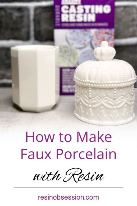 Create the look of real porcelain (for much less $ and no breaks!( with casting resin. Ice Resin, Casting Resin, Christmas Gifts To Make, Resin Jewelry Diy, Resin Bangles, Mold Release, Resin Uses, Resin Design, Resin Projects