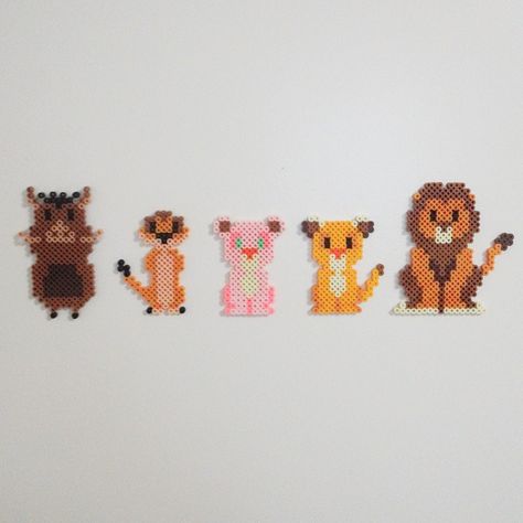 Lion King Disney Lion King Perler Beads, Hama Beads Disney, Hama Art, Melt Beads Patterns, Il Re Leone, Pearl Beads Pattern, Easy Perler Beads Ideas, Diy Heart, Fuse Bead Patterns