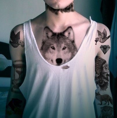 (2) Tumblr Malamute Tattoo, Wolf Tattoo Ideas, Bird Tattoo Men, Detailed Tattoo, Unique Tattoo Designs, Human Canvas, Wolf Tattoos, Tattoo Me, Wolf Tattoo