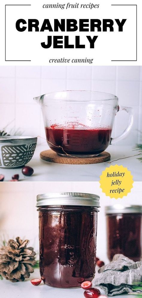 Cranberry Sauce Recipe For Canning, Homemade Cranberry Jelly, Jelly Preserves Jam Recipes, Cranberry Sauce Canning Recipe, Cranberry Jelly Uses, Cranberry Jelly Recipe, Canning Jelly Recipes, Canning Recipes For Beginners, Canning Cranberry Sauce