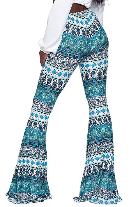 Print Flare Pants, Wide Leg Leggings, Print Wide Leg Pants, Bohemian Pants, Printed Flare Pants, Vintage Boho Fashion, Flared Leggings, Printed Wide Leg Pants, Boho Pants