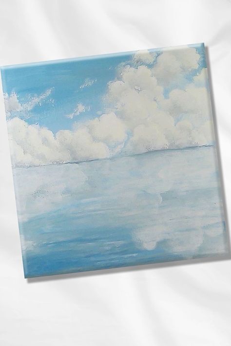 Acrylic Reference, Painting Of Clouds, Acrylic Clouds, Themed Paintings, Learn Acrylic Painting, Canvas Art Painting Acrylic, Oil Painting Lessons, Modern Art Canvas Painting, Sky Art Painting