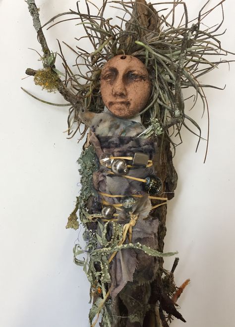 Spirit Art Dolls, Multimedia Art, Assemblage Art Dolls, Spirit Doll, Doll Design, Creation Art, Sculpted Doll, Deco Nature, Celebrating Life