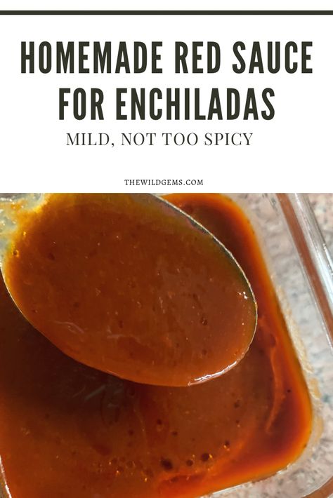 A great sauce for pozole or chilaquiles as well. Simple, not intimidating. Chiliquillas Sauce Recipe, Red Chilaquiles Recipe Sauces, Chilaquiles Sauce Recipe, Red Sauce For Enchiladas, Sauce For Enchiladas, Mexican Sauces, Chili Colorado, Mild Sauce, Chilaquiles Recipe