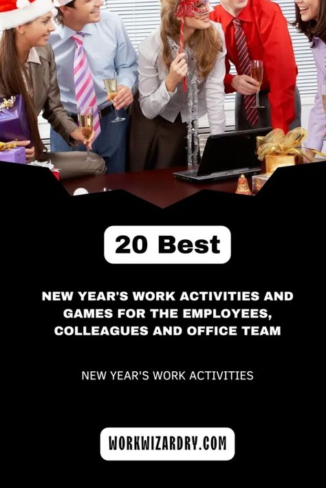 20 New Year's Work Activities And Games For The Employees, Colleagues And Office Team 3 Goals For The Year, Team Ideas, Achievable Goals, Office Team, Work Activities, Holidays And Events, New Year's, Good News, The Fosters