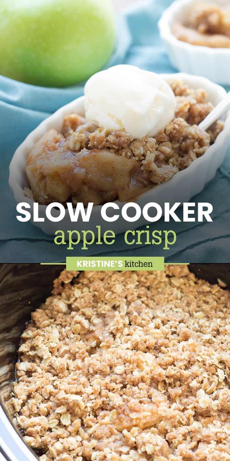 Apple Recipes In Crockpot, Fall Desserts Crockpot, Crock Pot Apple Dessert Recipes, Cooked Apples In Crockpot, Apple Slow Cooker Recipes, Apple Dessert Crockpot Easy Recipes, Healthy Crockpot Desserts, Easy Slow Cooker Desserts, Mini Crockpot Dessert Recipes