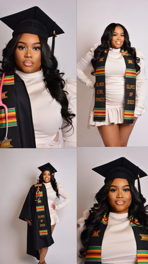 Nursing Rdms Grad Pictures, Lab Coat Graduation Pictures, Nurse Hairstyles Black Women, Nursing Graduation Photoshoot Ideas, Nurse Practitioner Graduation Pictures, Black Nurse Photoshoot, Bsn Graduation Pictures, Lpn Graduation Pictures, Black Nurse Graduation Pictures