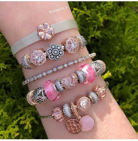 Pandora Reflexions Bracelet, Pandora Spring, Pandora Bracelet Charms Ideas, Pandora Inspiration, Colorful Bracelet, Spring Bracelet, Pearl Bracelets, Pandora Beads, Bracelet Charms