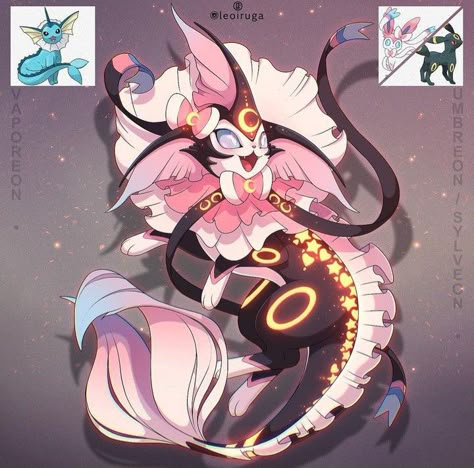 Sylveon Fusion, Umbreon And Sylveon, Galarian Rapidash, Umbreon Sylveon, Alolan Ninetales, Pokemon Mix, Rayquaza Pokemon, Solgaleo Pokemon, Pokemon Eevee Evolutions