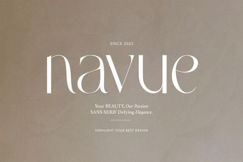 The Navue font is a font designed with an elegant and feminine style, making it suitable for enhancing the quality of your product branding. This font is well-suited for various purposes, including displays, printing, branding, and many others. Try before you buy Navue font for iOS, Android, macOS, or Windows for free, or you can […] Get your free download of the Navue Font now at FreeFontDL - <a rel="nofollow" hr... Elegant Fonts Free, Girly Fonts, Boho Fonts, Casual Fonts, Feminine Fonts, Free Commercial Fonts, Product Branding, Business Fonts, Minimalist Font