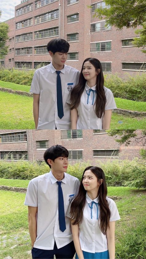 Goals School, School Love, Friendship Photoshoot, Korean Drama Stars, Korean Best Friends, Lee Do-hyun, Couple Poses Reference, 사진 촬영 포즈, Bff Photoshoot Poses