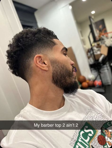 Temp Fade Curly Hair, Curly Drop Fade, Taper Fade Curly Hair Black Men, Jayson Tatum Haircut, Drop Fade Curly Hair, Drop Fade Haircut Black Men, Tatum Haircut, Maluma Haircut, Black Man Haircut Fade