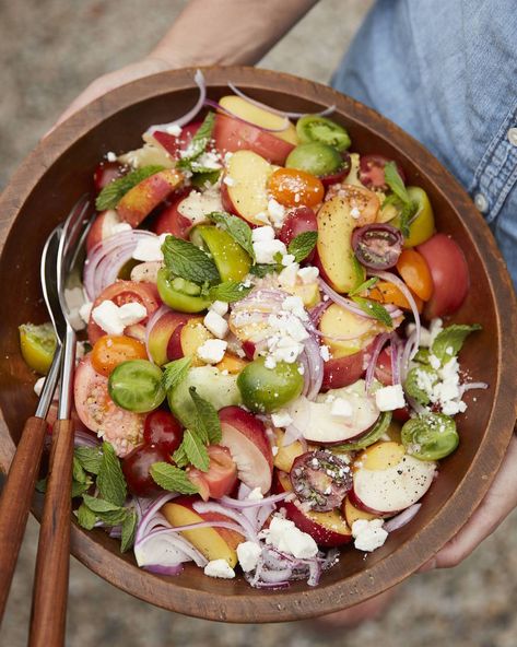 Summer Stone Fruit Salad from www.whatsgabycooking.com (@whatsgabycookin) Stone Fruit Salad, Fruit Salad Recipe, Whats Gaby Cooking, Cooking Stone, Fruit Salad Recipes, Stone Fruit, Healthy Salad Recipes, Healthy Salads, Delicious Salads